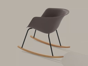 DUNK 1196 - Rocking polypropylene chair with armrests by Et al. - view 3